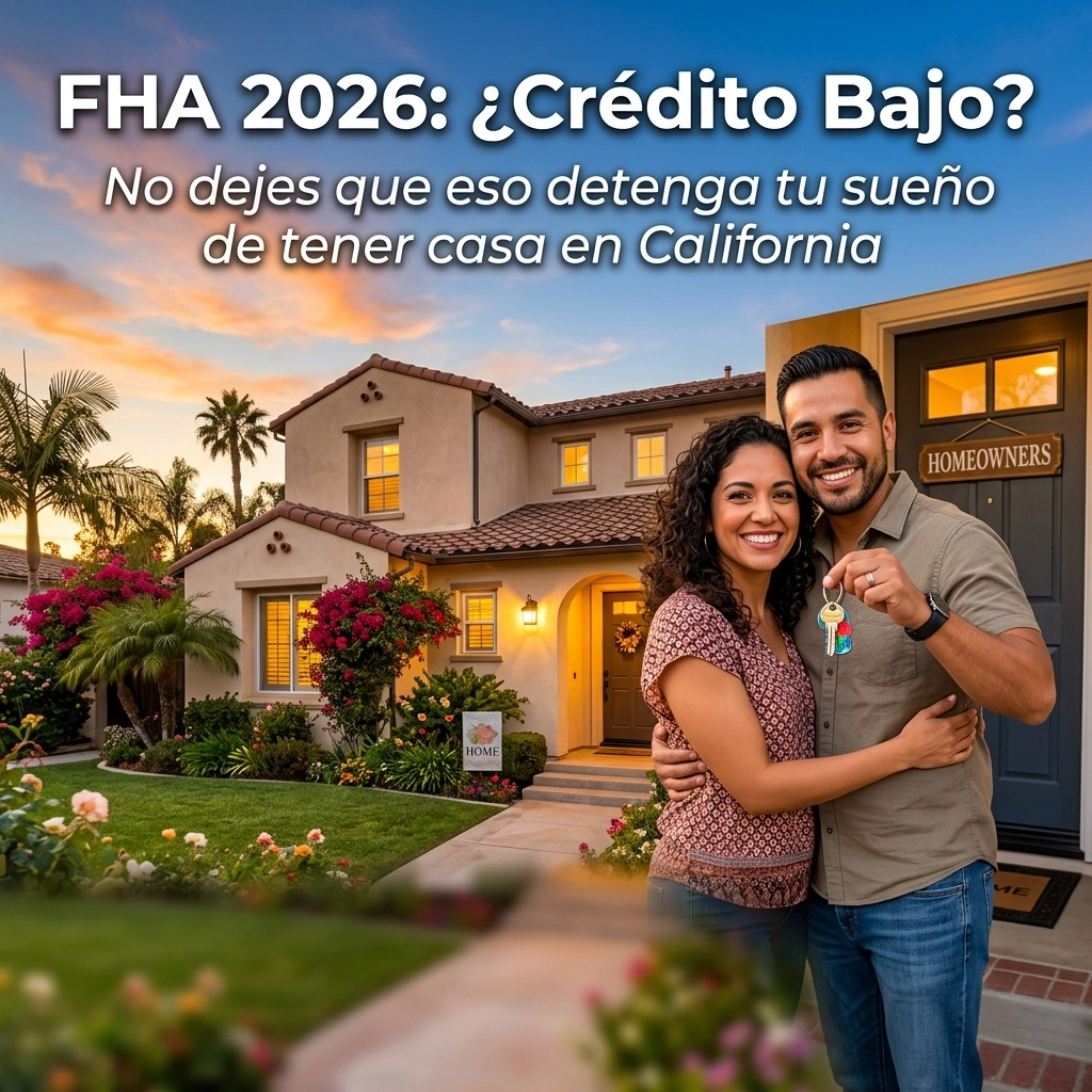 FHA 2026: ¿Crédito Bajo? No dejes que eso detenga tu sueño de tener casa en California