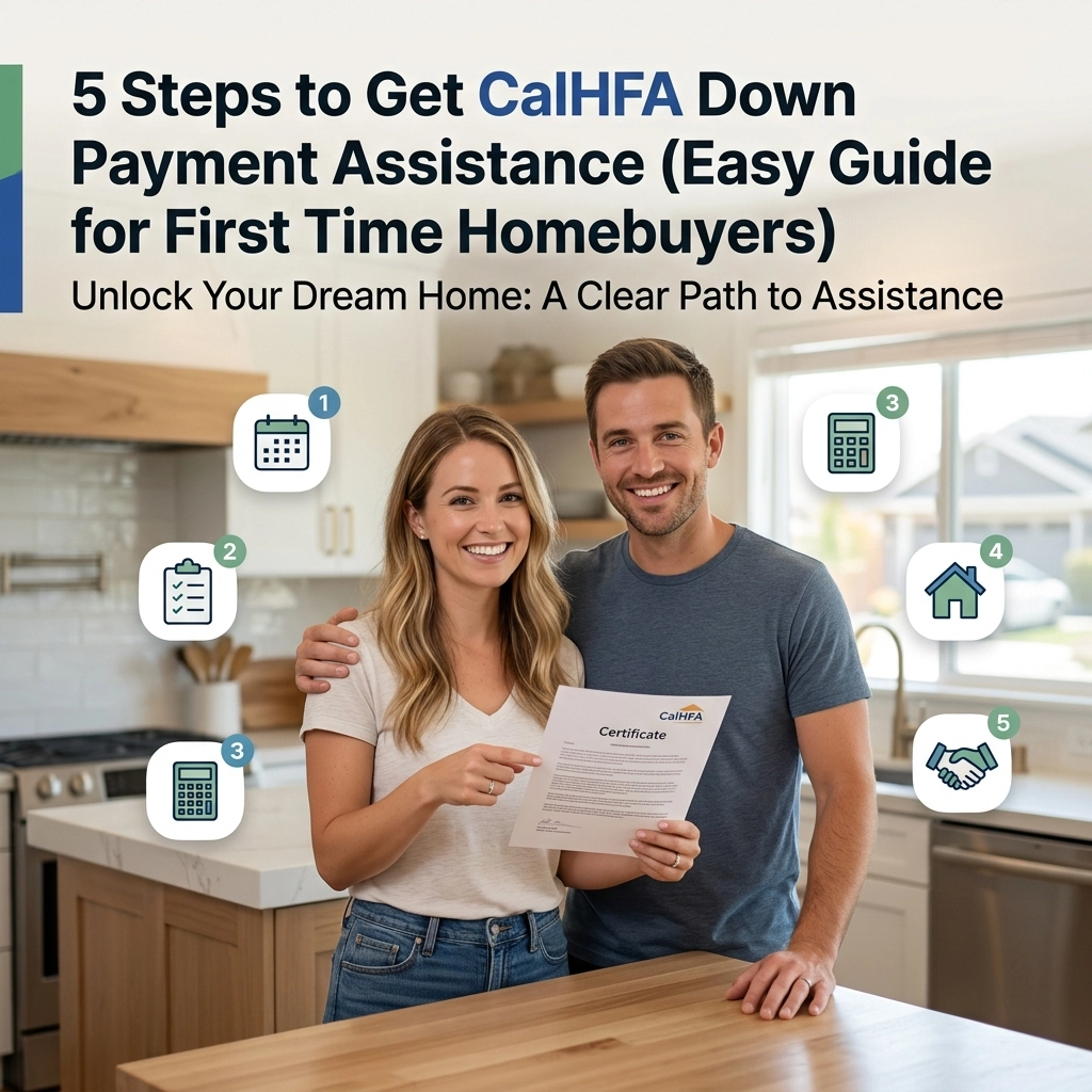 5 Steps to Get CalHFA Down Payment Assistance (Easy Guide for First Time Homebuyers)