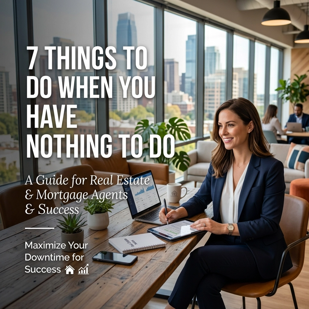 7 Things to Do When You Have Nothing to Do: A Guide for Real Estate & Mortgage Agents