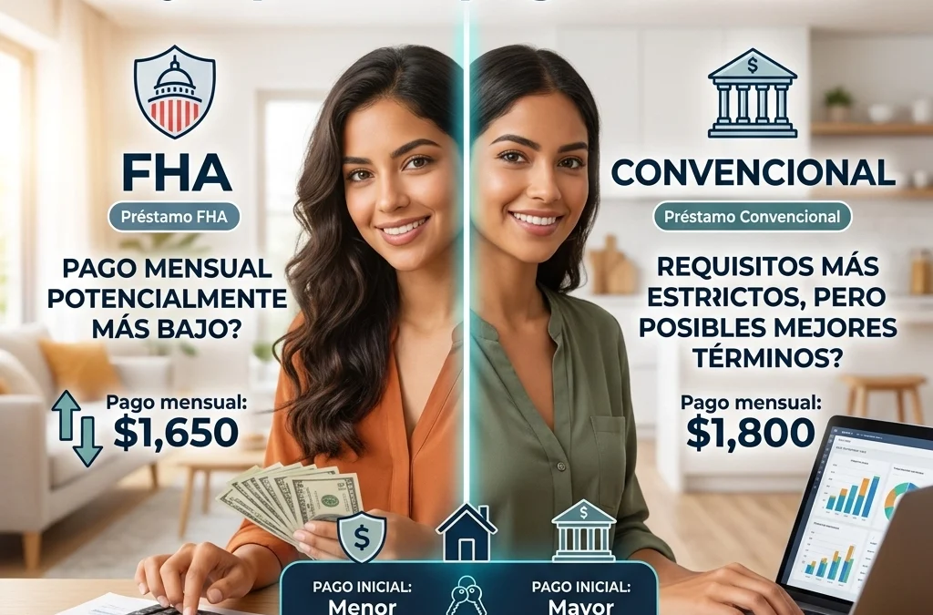 FHA vs Convencional: ¿Cuál es mejor para su pago mensual?